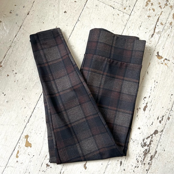 Zac & Rachel Plaid Pull On Stretch Knit Pants - Picture 6 of 13